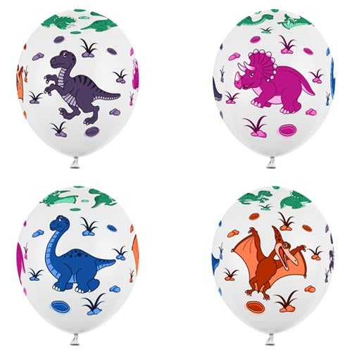 Assorted Dinosaur Latex Balloons 30cm / 12 in - Pack of 6 Product Image