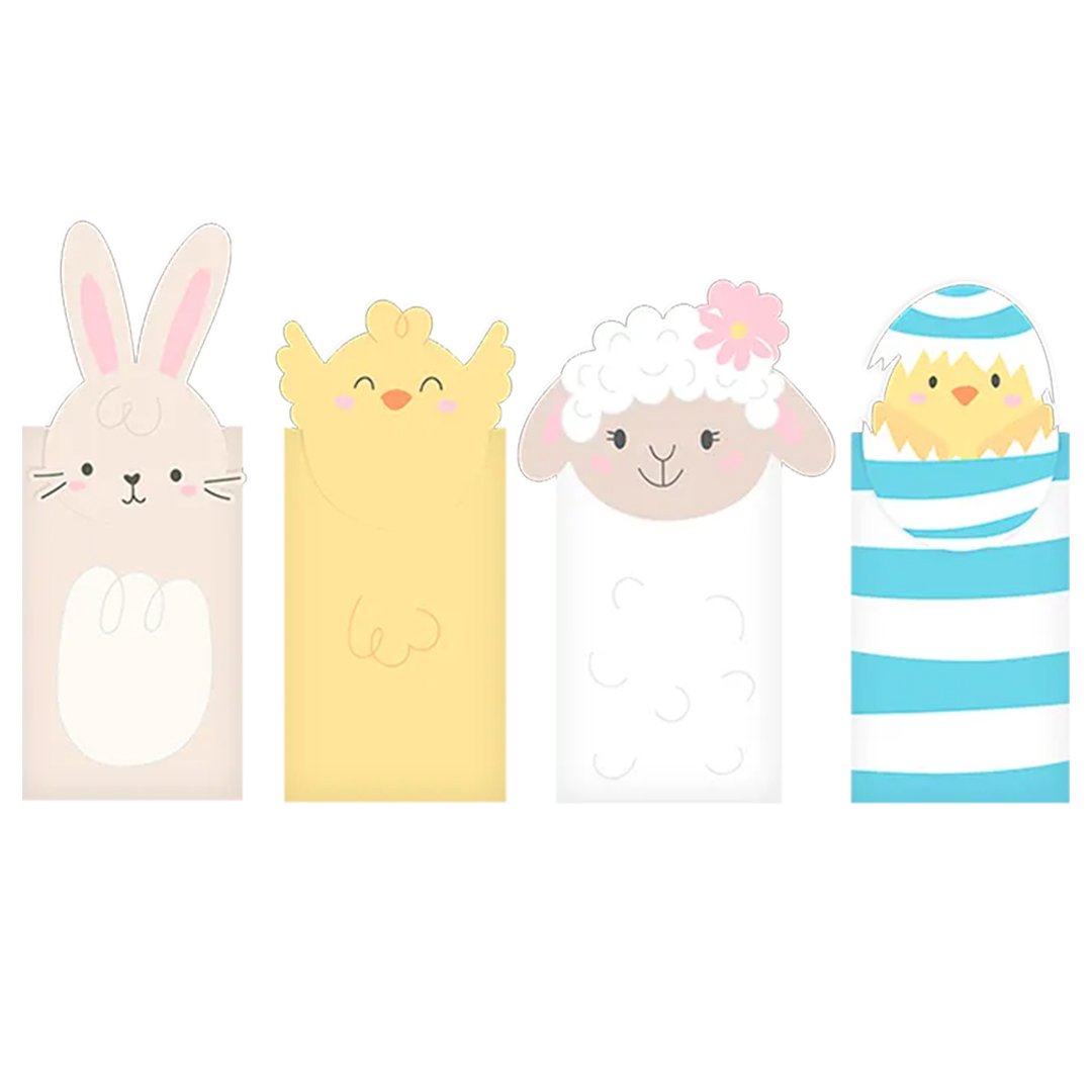 Assorted Easter 3D Animals Treat Bags - Pack of 6 Product Gallery Image