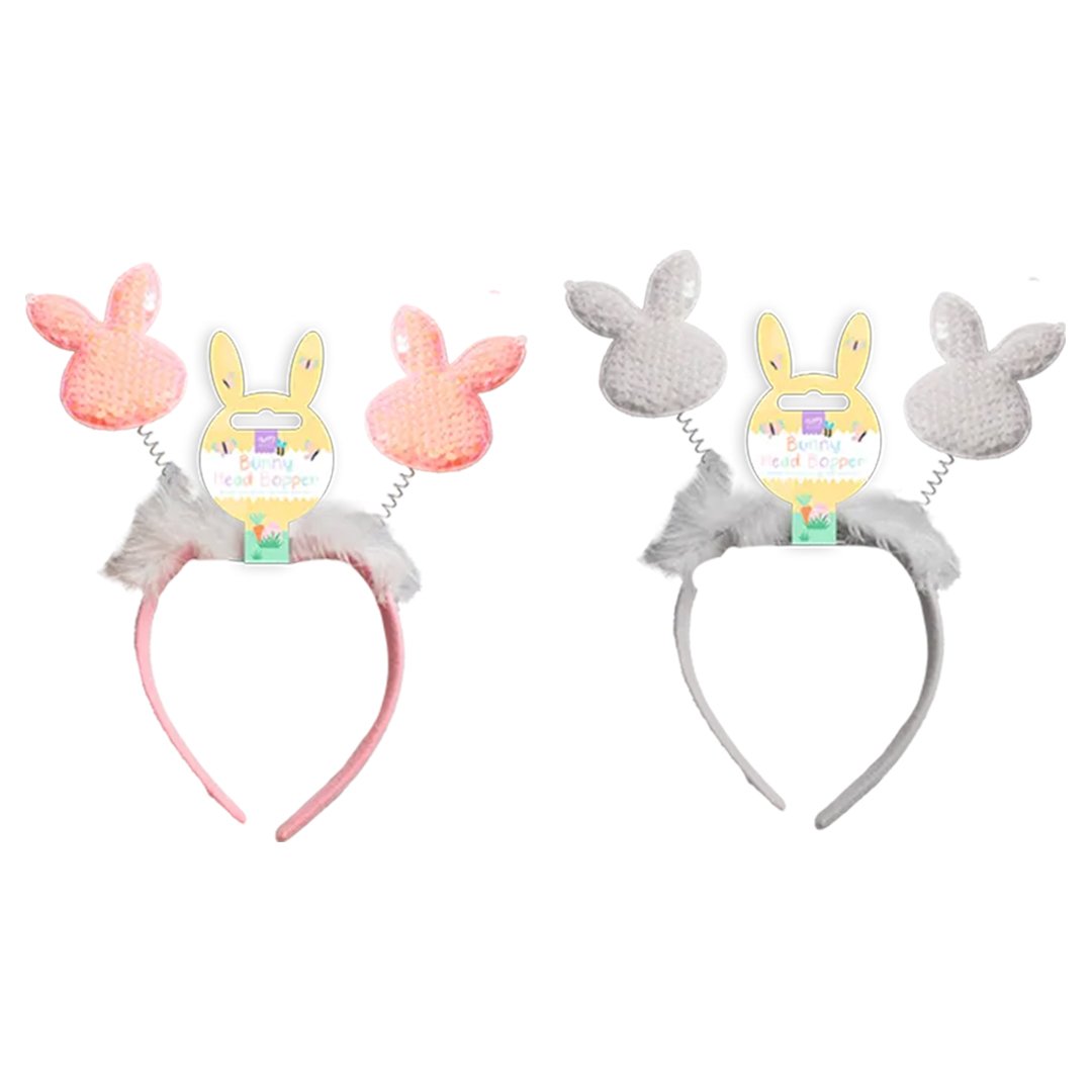 Assorted Easter Bunny Sequin Boppers Headband Fancy Dress Product Gallery Image