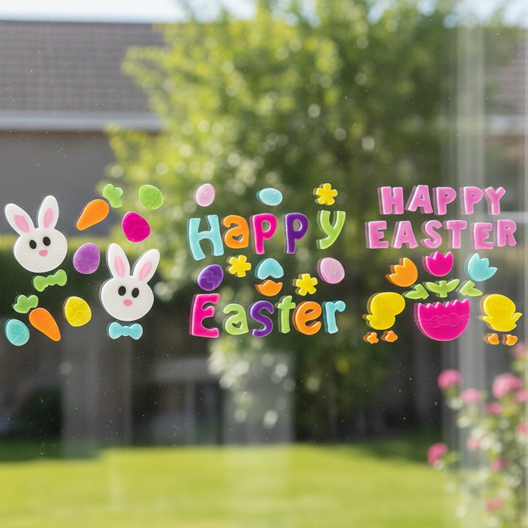 Assorted Easter Gel Window Stickers 20cm