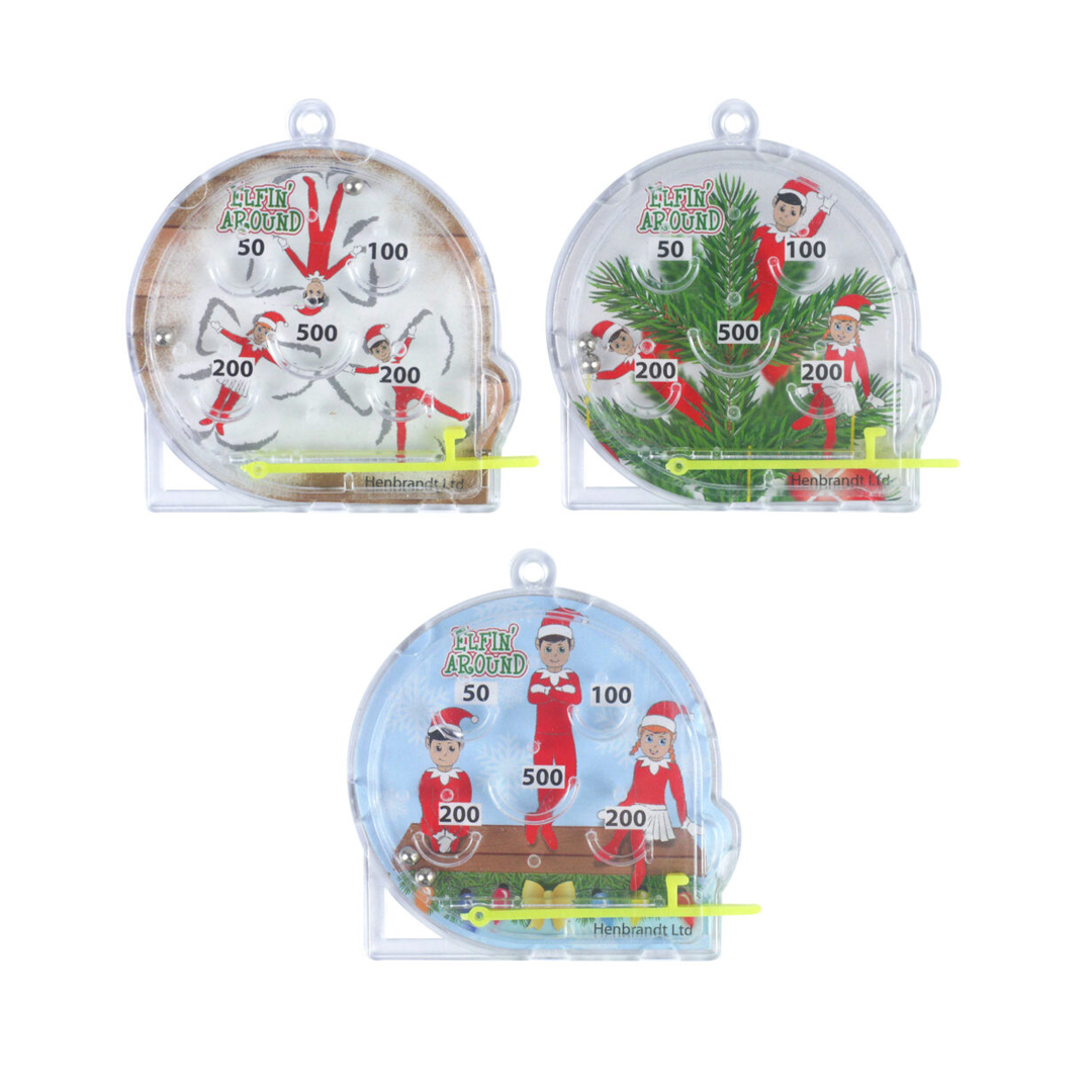 Assorted Elfin Around Christmas Mini Pinball Game