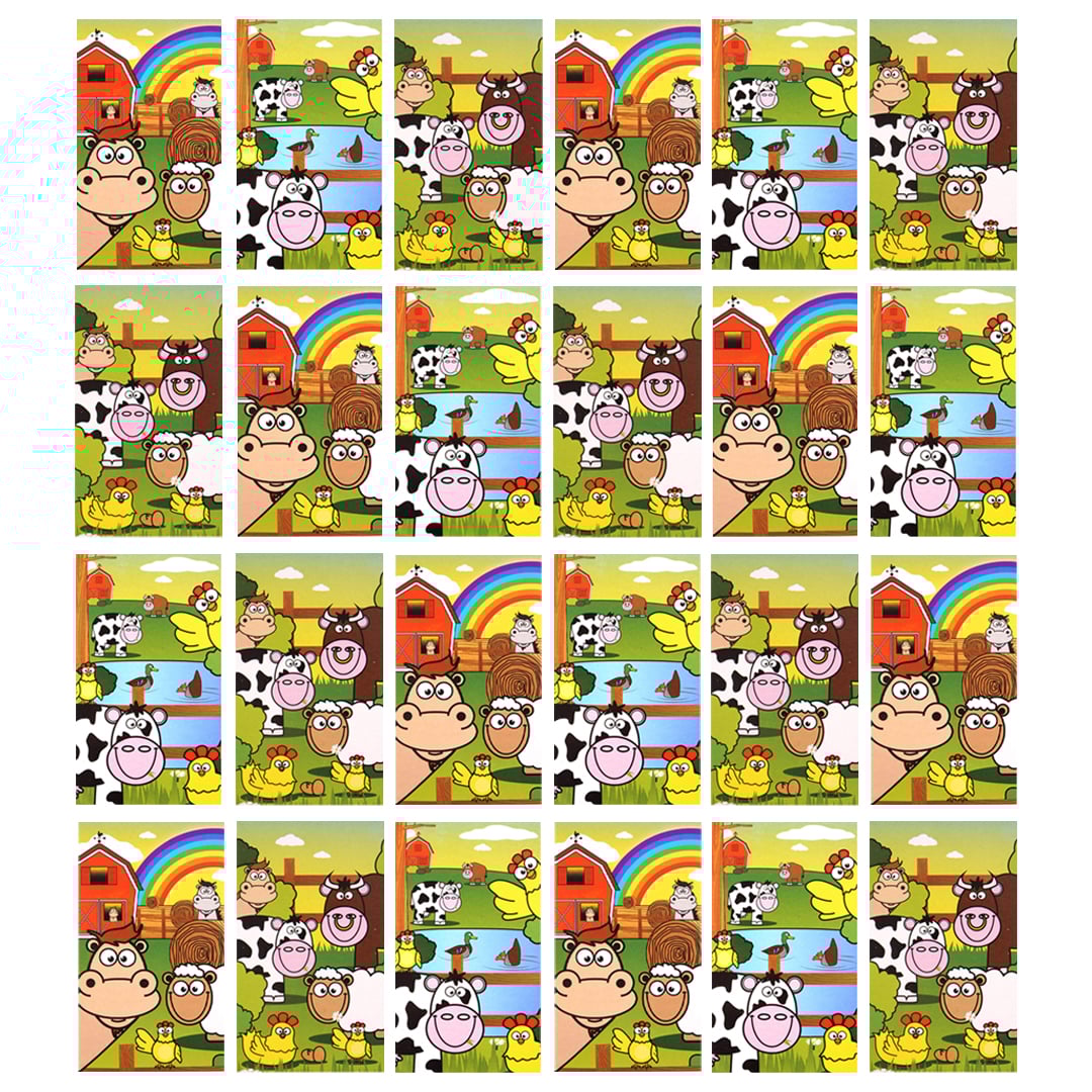 Assorted Farm Animals Mini Notebooks - Pack of 24