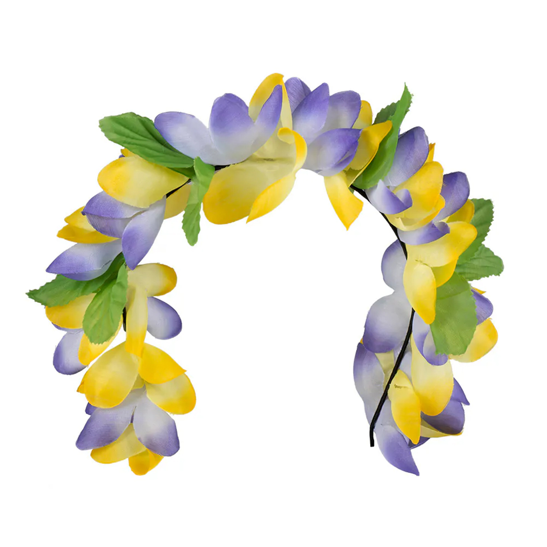 Colourful Flowers Headband Hawaii Fancy Dress View 6