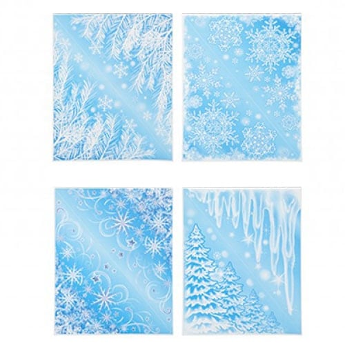 Glitter Snowflakes Christmas Stickers Corner Window Decorations Product Image