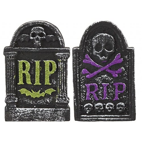 Assorted Glitter Tombstone Halloween Prop Decoration 26cm Product Image