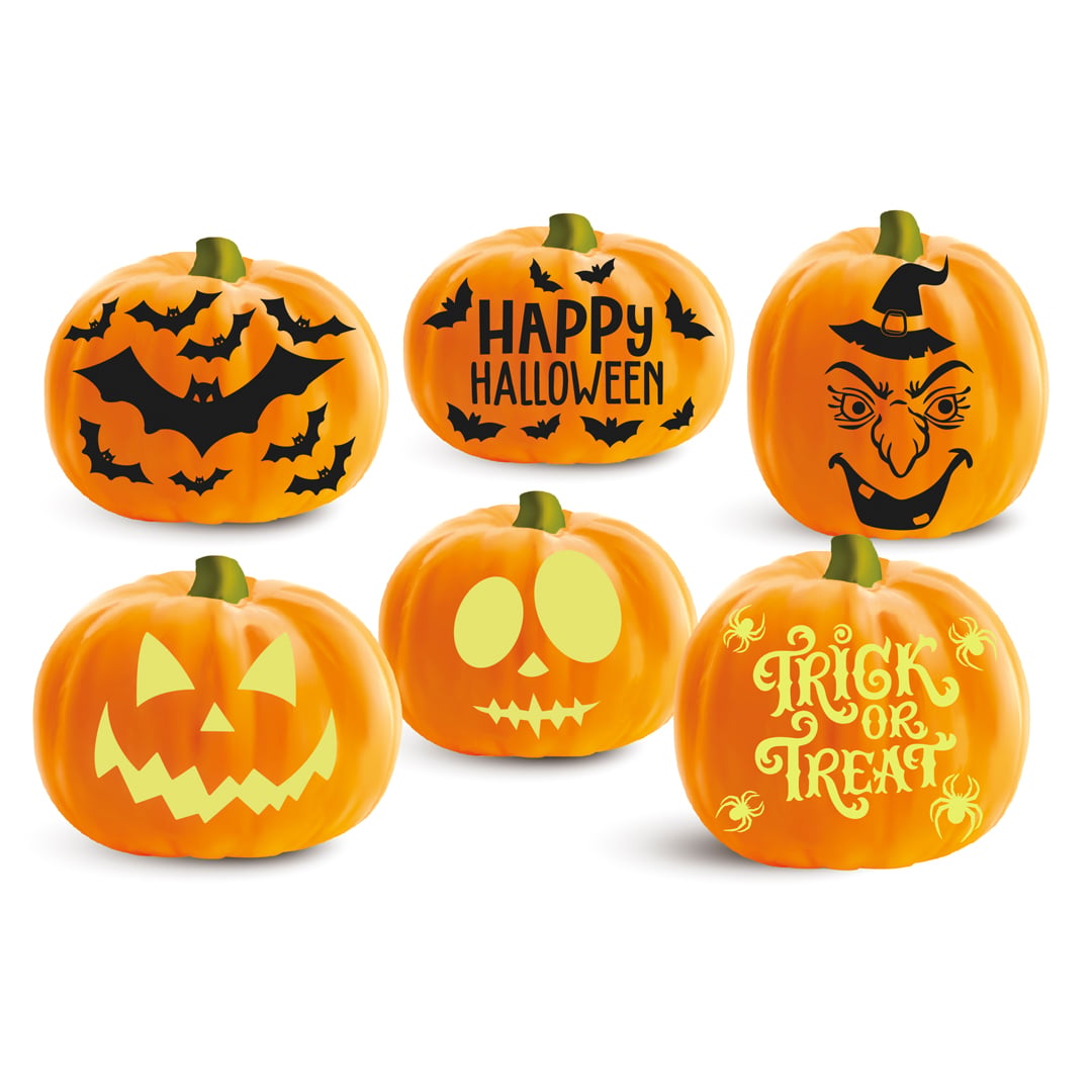 Halloween Design Silhouette Pumpkin Decoration Sticker Sheets - Pack of 6