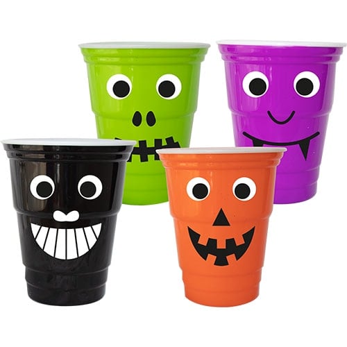 Assorted Halloween Googly Eyes Reusable Plastic Cup 450ml Product Image