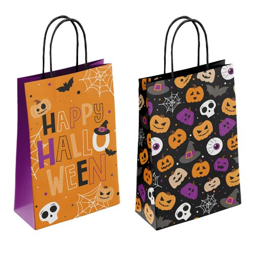 Assorted Halloween Paper Treat Bags 21cm - Pack of 6 Product Image