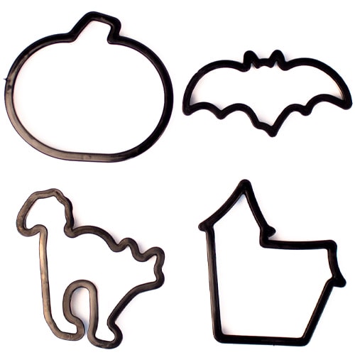 Assorted Halloween Plastic Cookie Cutters - Pack of 4 Product Gallery Image