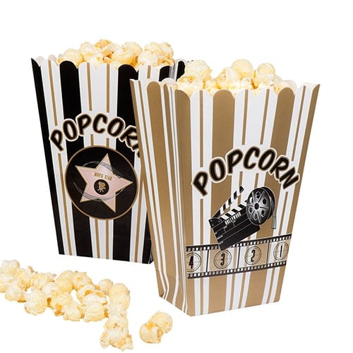 Assorted Hollywood Popcorn Paper Bowls - Pack of 4