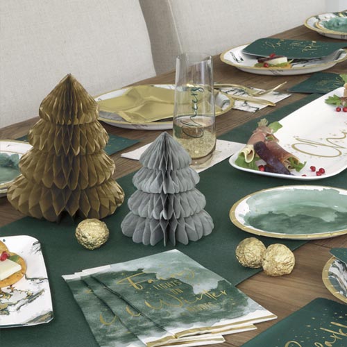 Assorted Honeycomb Christmas Trees Table Decorations - Pack of 3 Product Gallery Image