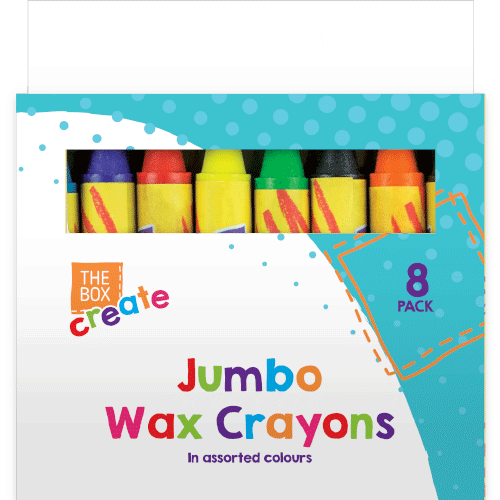 Assorted Jumbo Wax Crayons - Pack of 8 Product Gallery Image