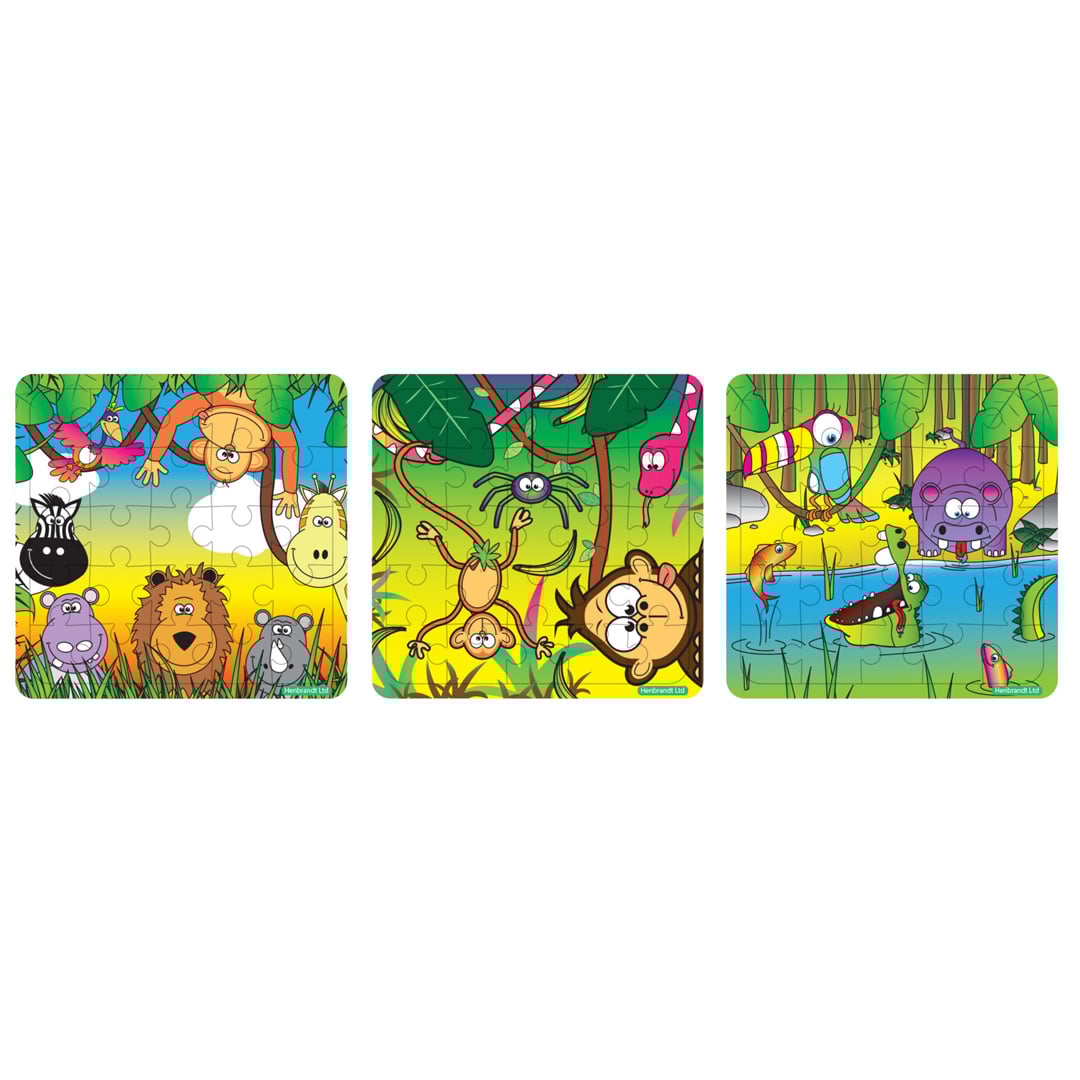 Assorted Jungle Animal Mini Jigsaw Puzzle
