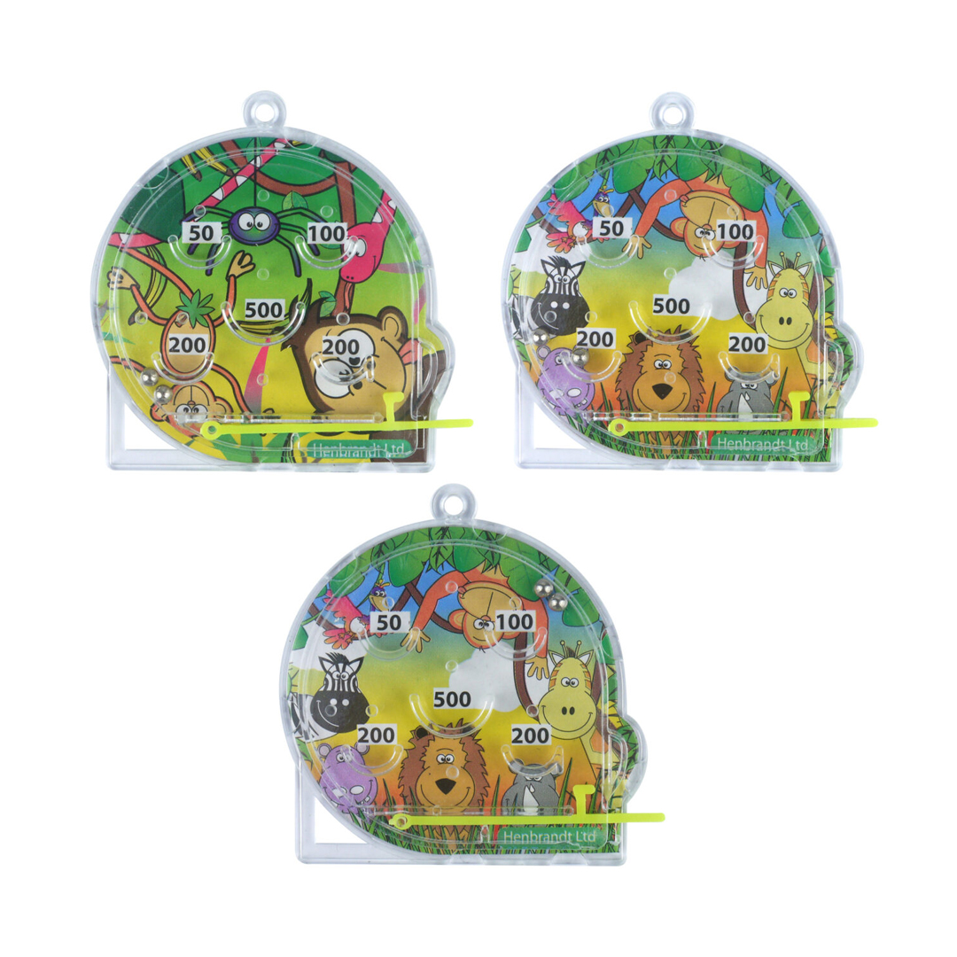 Assorted Jungle Animal Mini Pinball Game