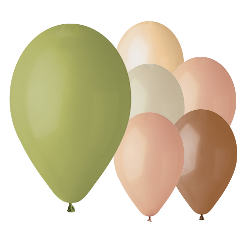 Assorted Naturals Bio Latex Balloons 33cm / 13 in - Pack of 50