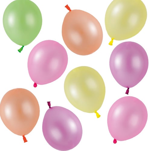 Assorted Neon Bio Mini Latex Balloons 13cm / 5 in - Pack of 50