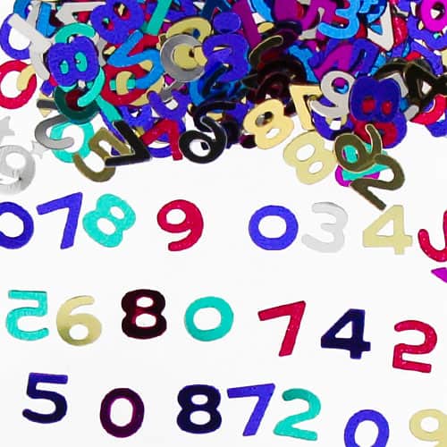 Assorted Numbers Multi Colour Table Confetti - 14 Grams Product Image