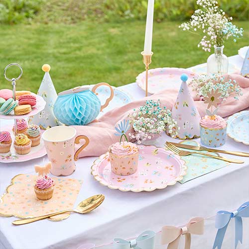 Assorted Pastel Floral Tea Party Luncheon Paper Napkins 3 Ply 33cm - Pack of 16 Product Gallery Image