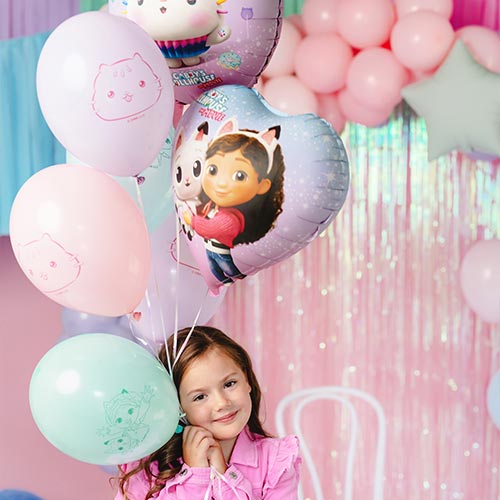 Assorted Pastel Gabby's Dollhouse Latex Balloons 27cm / 11 in - Pack of 6 Product Gallery Image