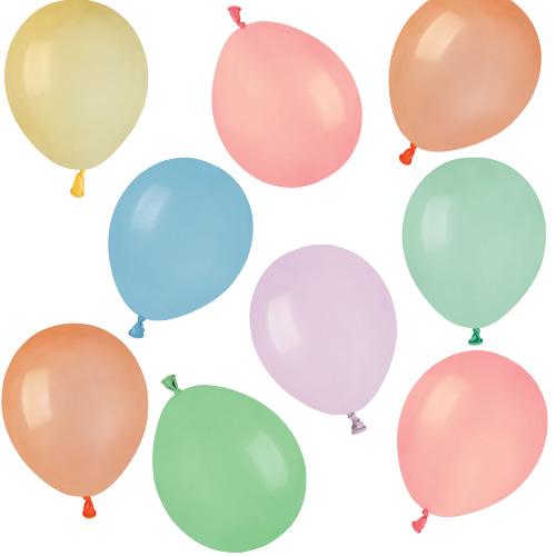 Assorted Pastel Macaron Bio Mini Latex Balloons 13cm / 5 in - Pack of 50