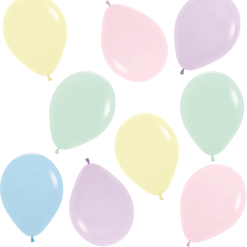 Assorted Pastel Pink, Yellow, Mint Green, Blue & Lilac Matte Sempertex Biodegradable Mini Latex Balloons 13cm / 5 in - Pack of 50 Product Image