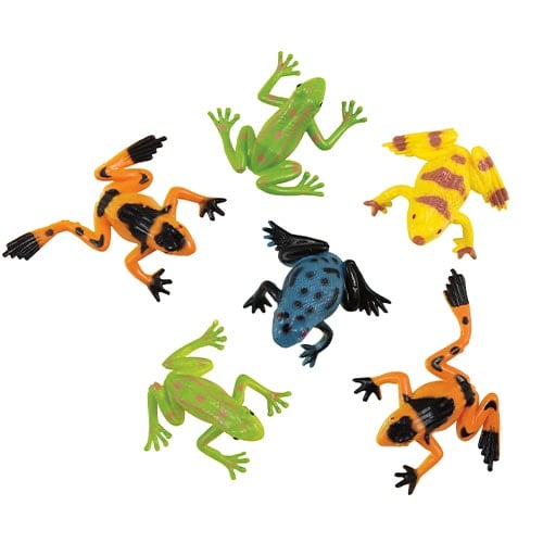 Assorted Plastic Frogs Favour Toys - Pack of 8