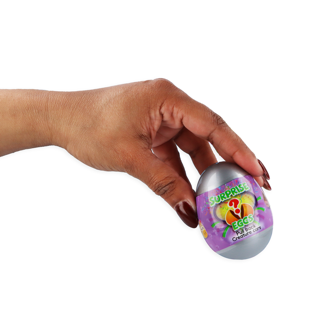 Assorted Pre-Filled Lucky Dip Egg with Mystery Pullback Animal Surprise Toy Product Gallery Image
