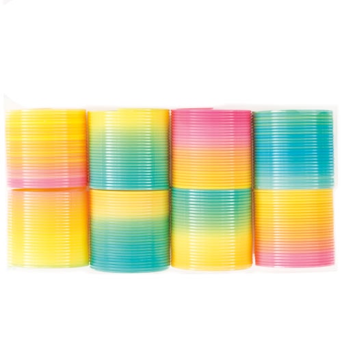 Assorted Rainbow Spring Round Shapes - Pack of 8 Product Image