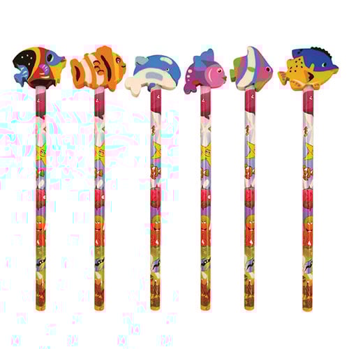 Assorted Sealife Pencil with Eraser Top Product Image