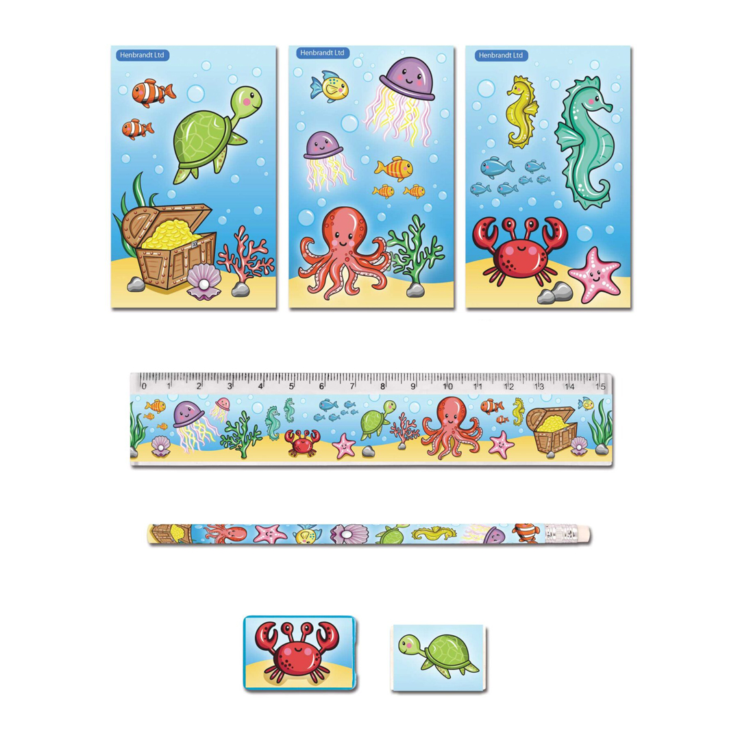 Assorted Sealife Stationery Favour Set