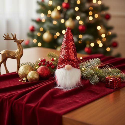 Assorted Sequin Hat Gonk Christmas Ornament Decoration 16cm Product Gallery Image