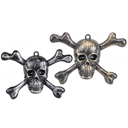 Skeleton Skull & Crossbones Halloween Hanging Wall Prop Decoration 26cm View 2
