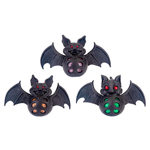 Assorted Spooky Halloween Squishy Black Bat Toy Product Gallery Image