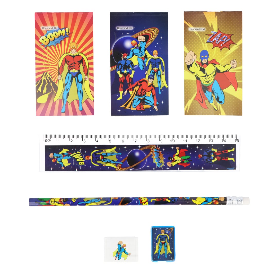 Assorted Superhero Stationery Favour Set