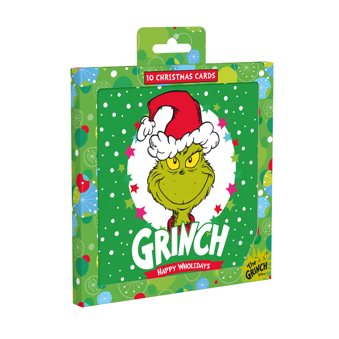 Assorted The Grinch Christmas Greeting Cards - Pack of 10 Product Gallery Image