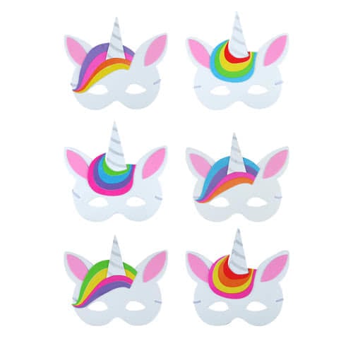 Assorted Unicorn Foam Masks - Pack of 6 Product Image