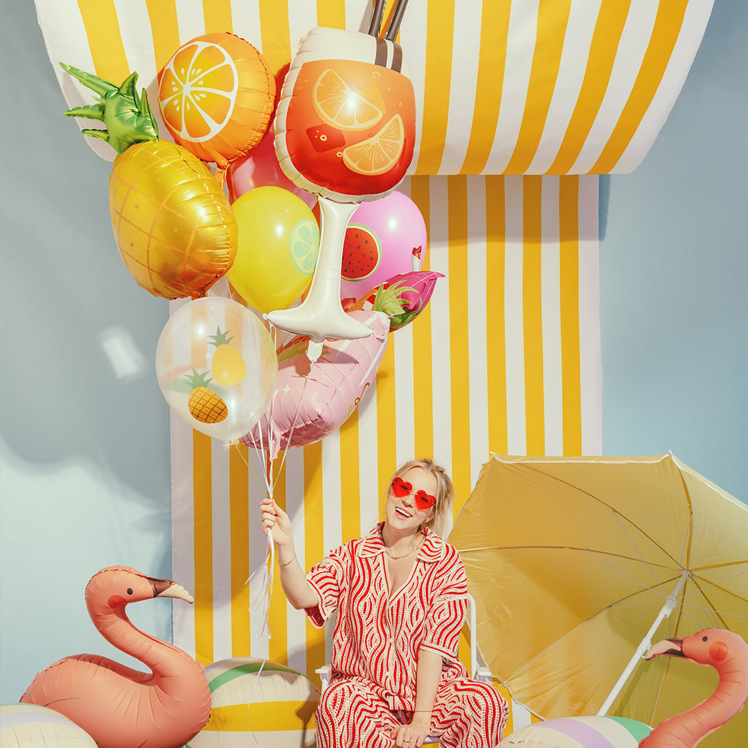Assorted Vibrant Fruits Latex Balloons 30cm / 12 in - Pack of 6 Product Gallery Image