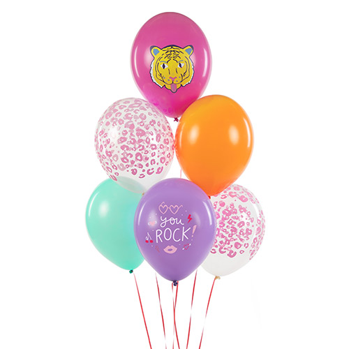 Assorted You Rock Latex Balloons 30cm / 12 in - Pack of 6 Product Gallery Image