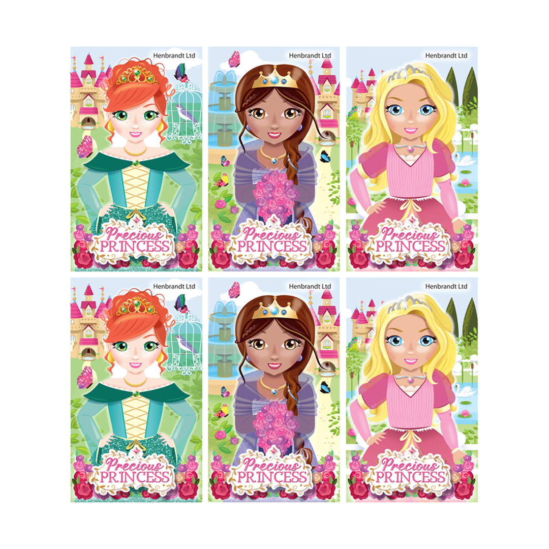 Assorted Princess Mini Notebooks - Pack of 6
