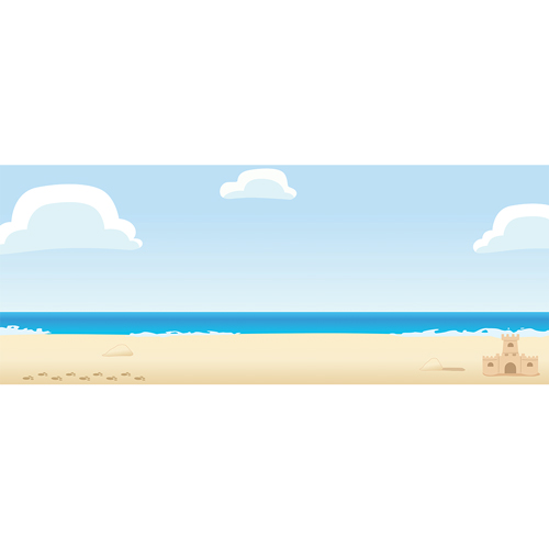 Aussie Blue Pup Beach Small Personalised Banner 4ft x 2ft Product Gallery Image