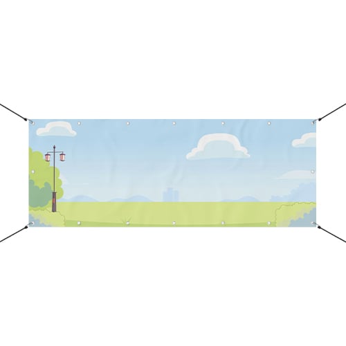 Aussie Blue Pup Street Light Small Personalised Banner 4ft x 2ft