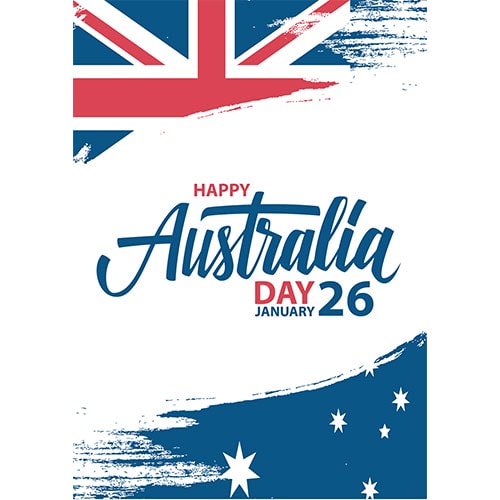 Australia Day Brush Effect Poster PVC Party Sign Decoration Product Gallery Image