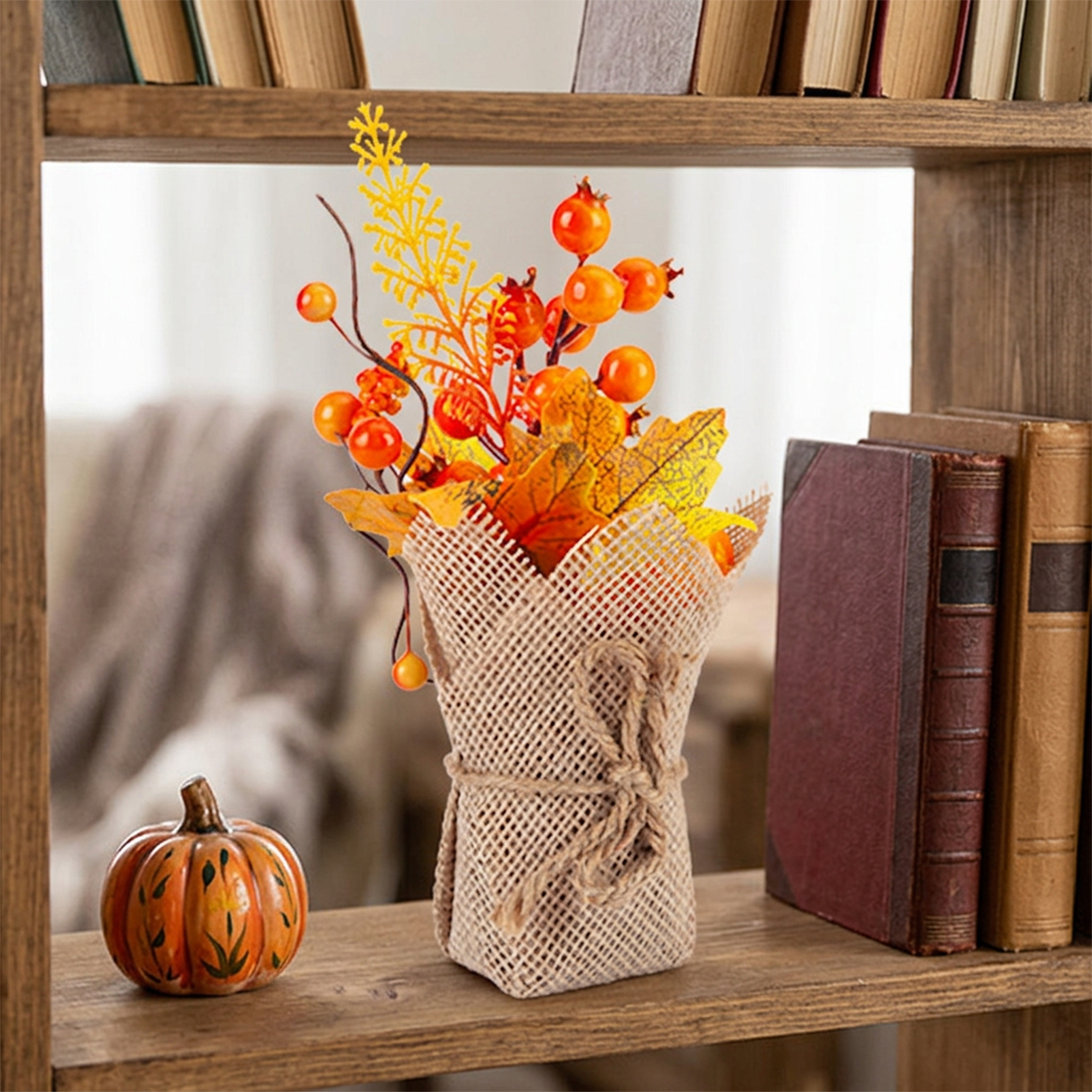 Autumn Floral Bunch Artificial Decoration 24cm