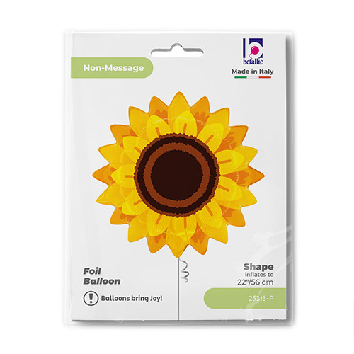 Autumn Sunflower Helium Foil Shaped Balloon 56cm / 22 in Product Gallery Image