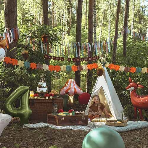 Autumnal Leaves Tissue Paper Hanging Garland Decoration 3m Product Gallery Image