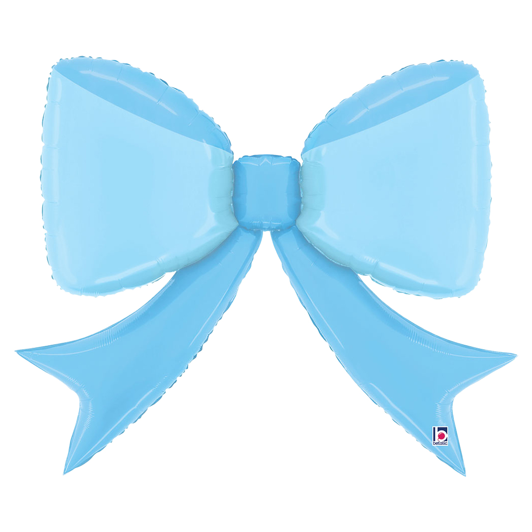 Baby Blue Bow Giant Foil Balloon 104cm / 41 in