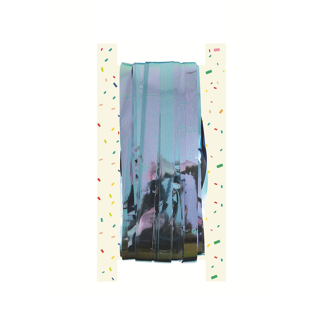 Baby Blue Foil Door Curtain Backdrop 92cm x 244cm Product Gallery Image