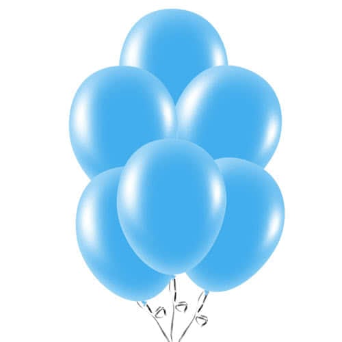 Baby Blue Biodegradable Latex Balloons 23cm / 9 in - Pack of 30 Product Image