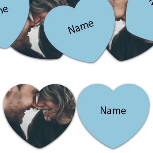 HEART Shape - Baby-Blue Personalised Confetti - Pack of 50