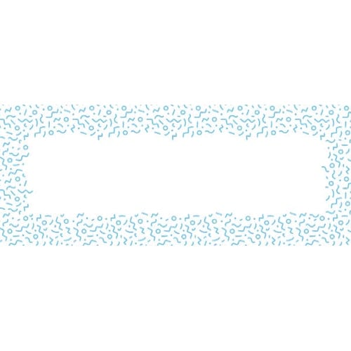 Baby Blue Squiggle Design Small Personalised Banner - 4ft x 2ft
